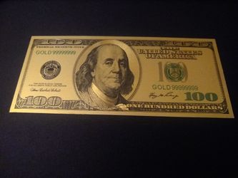 $100 Gold Foil Bill Collectible