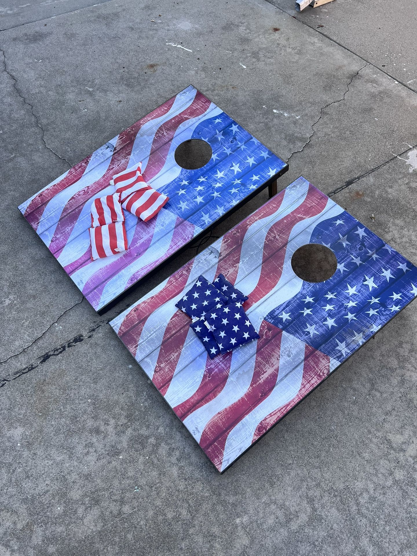 American Flag Themed Cornhole Game Set