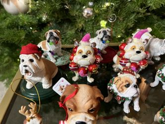English bulldog Christmas Ornaments 