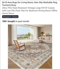 New 84x60 vintage area rug
