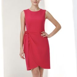 Donna Rico Women’s Cherry Color Stretchy Sarong Style Skirt Sleeveless Sz 14 L