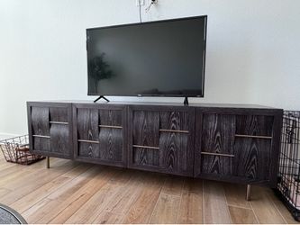 West Elm Matteo TV console with matching coffee table