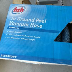 HTH In Ground Pool Vacuum Hose Cleaner Flexible 1-1/2” By 40 Feet
