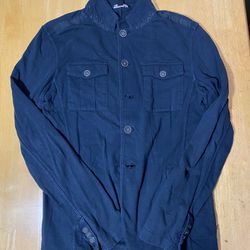 John Varvatos Blazer Shirt Jacket Blue Long Sleeve Men’s Small 18pit2pit