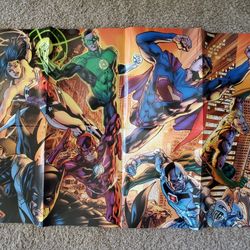 New Justice League Promotional Poster 34×22 DC Comics 2015 Wonder Woman Superman VF