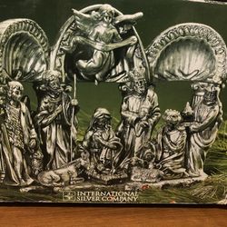 Silver Plated Nativity Scene