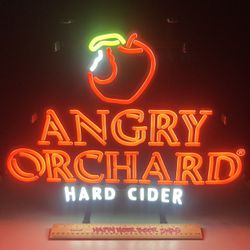 🎁 New Angry Orchard Led Beer Sign Bar Light 
