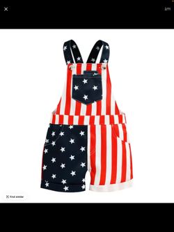 Baby American flag overalls
