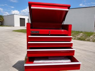 PROTO 34” 4-Drawer Heavy-Duty Steel Tool Box – Like New