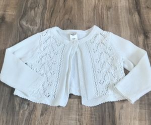 12m OshKosh White cable knit cardigan - $6!!