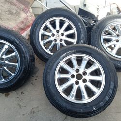 16" 5x114.3 ,  OEM Lexus Chrome Wheels And Tires