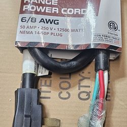 4ft 6\8 Awg Range/ Stove Power Cord