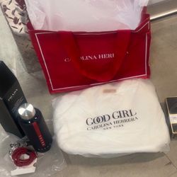 Carolina Herrera Good Girl Sparkling Ice Eu De Parfum Perfume with FUR BAG (both Limited Edition) 2.7 Oz  CAROLINA H. BODY LOTION & PRADA BOTTLE