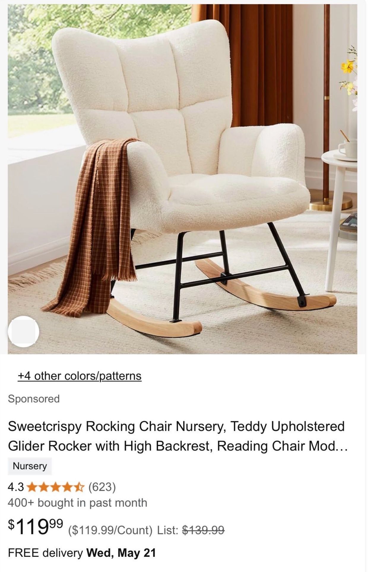 Rocking Chair Color Ivory
