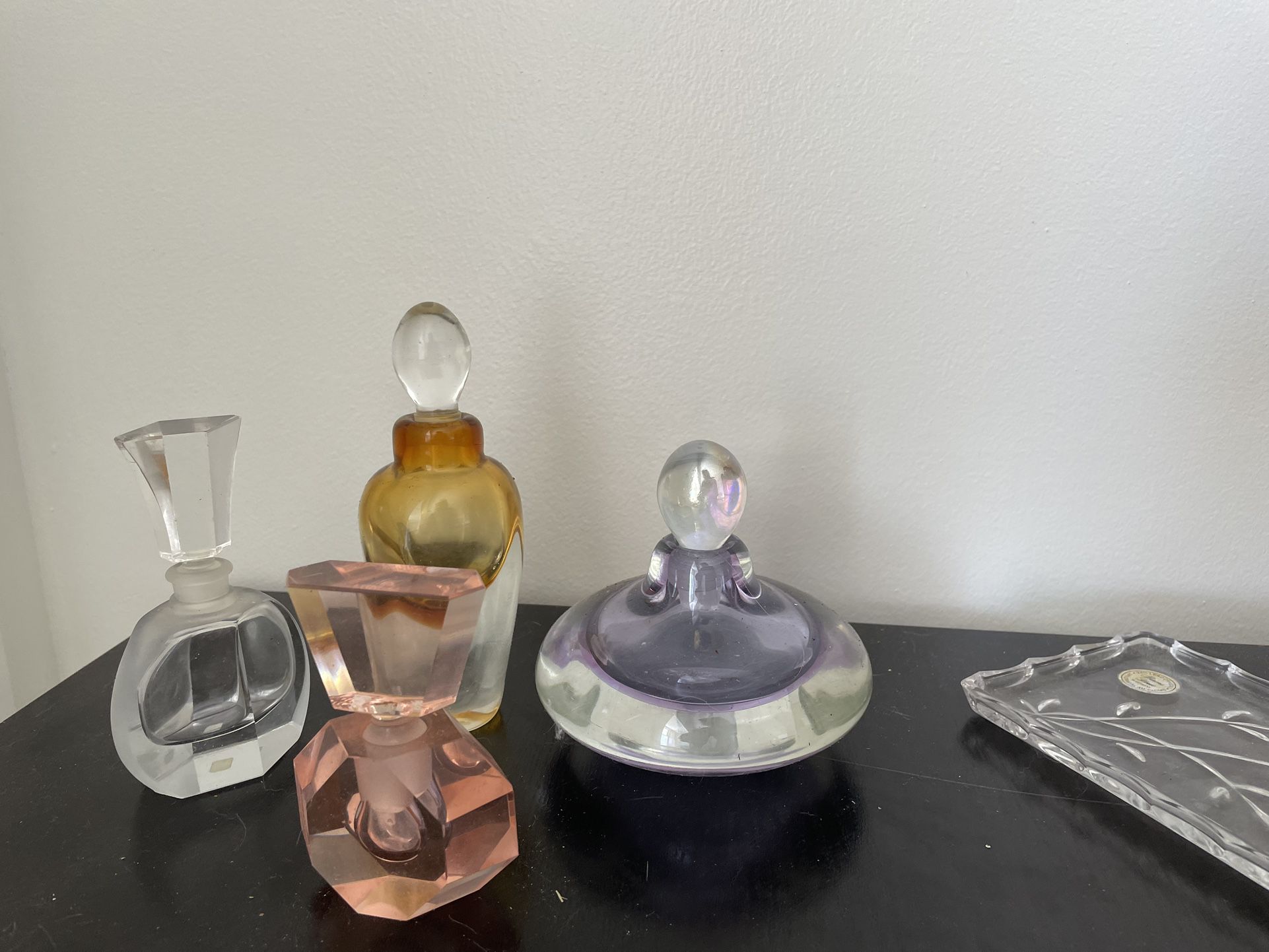 Beautiful Heavy Crystal Perfume Bottles