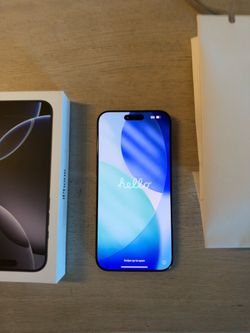 iPhone 16 Pro Max 256GB Black Titanium (unlocked, any carrier) w/ box + Otterbox case