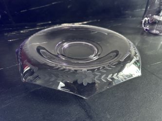 Vintage Manganese Solarized Purple Glass Console Bowl and Sugar Bowl