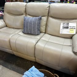 Electric Leather Sofa New Cream Color 