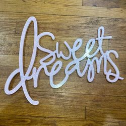 Sweet Dreams" Glitter Wall Decor Sign