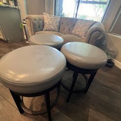 3 FOR 1 Price… AMAZON ROUND PADDED COUNTER HEIGHT BAR STOOLS 