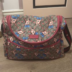 Gucci Deer supreme canvas GG Diaper bag