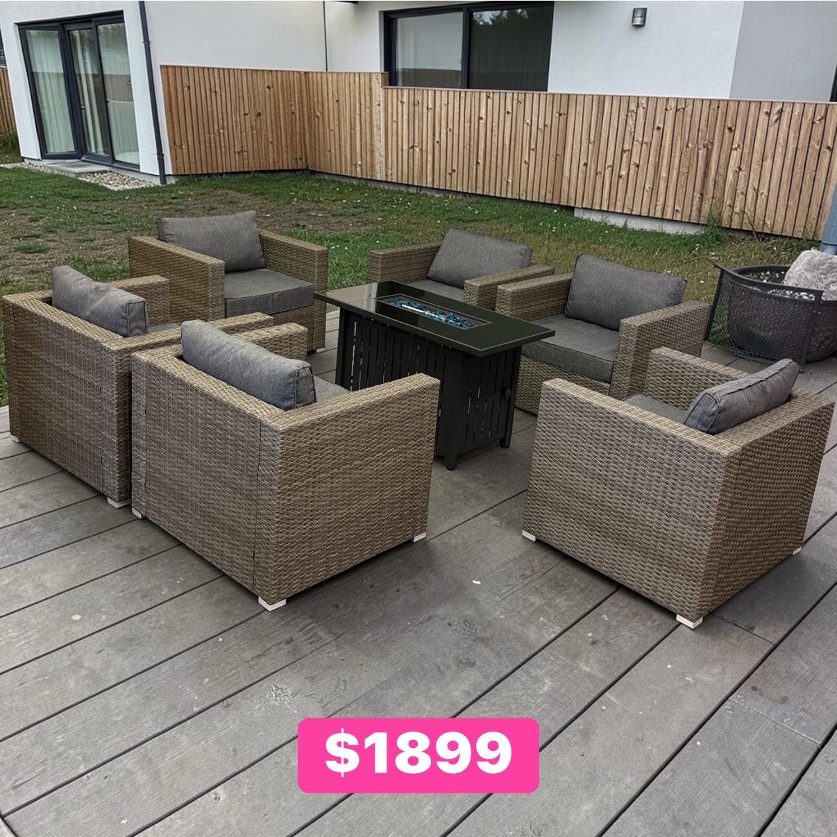 New inbox patio set (we finance and deliver)($54 down, (90 day no interest payment plan)
