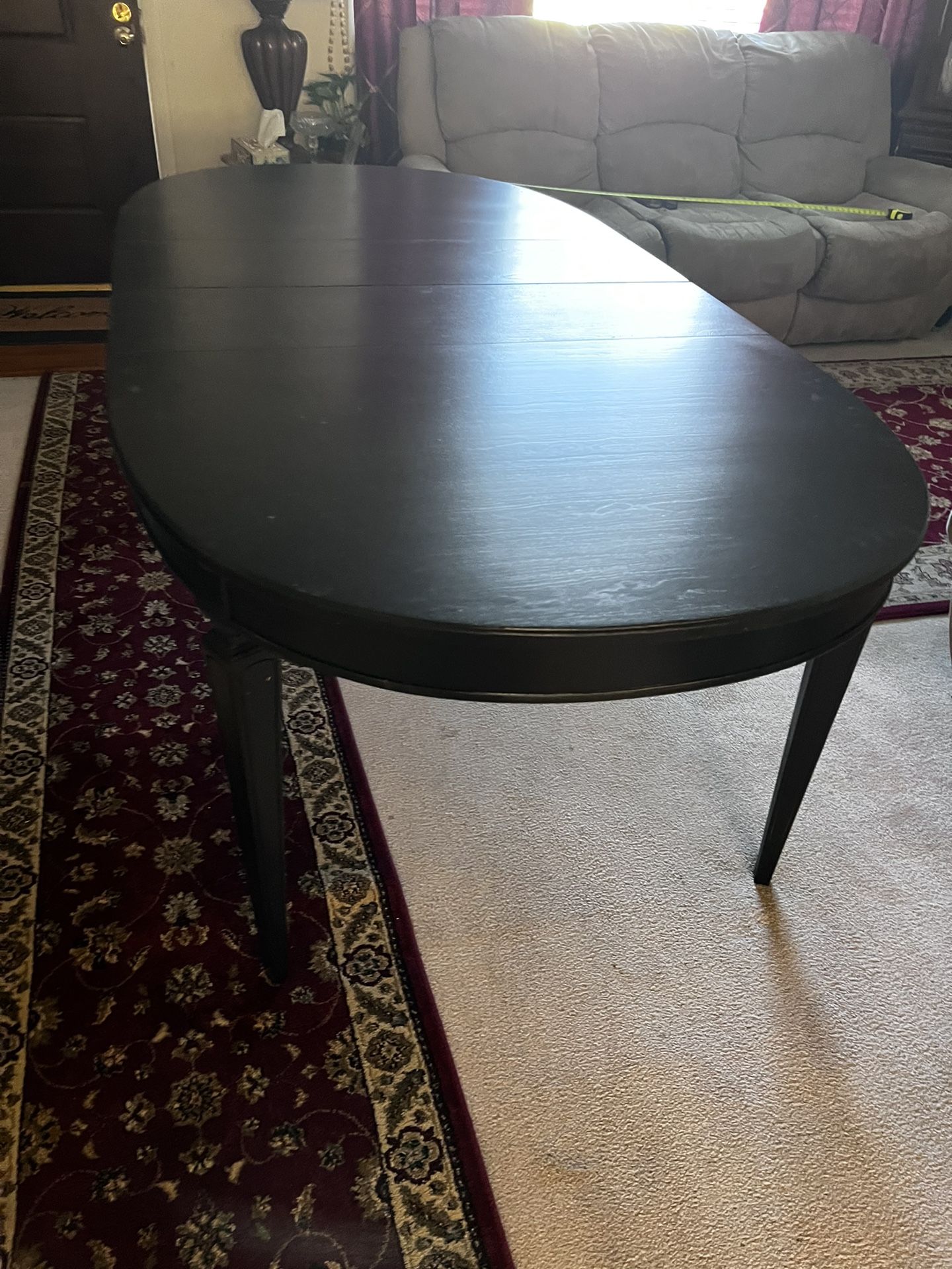Black Double Leaf Dining Table