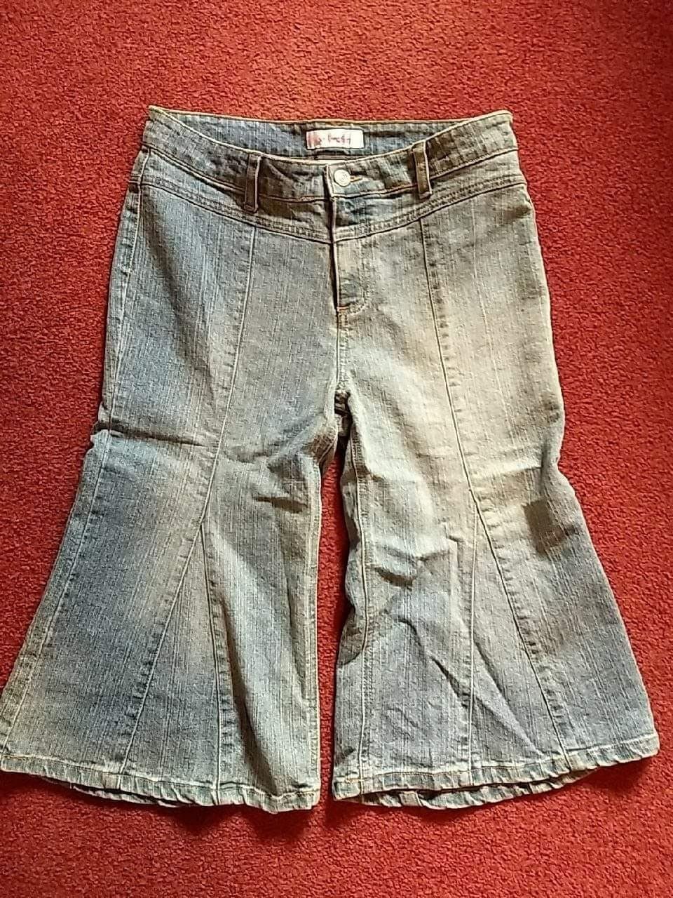 Girls Denim Jean Gaucho Pants XL
