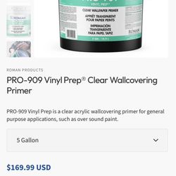PRO-909 Vinyl Prep® Clear Wallcovering Primer