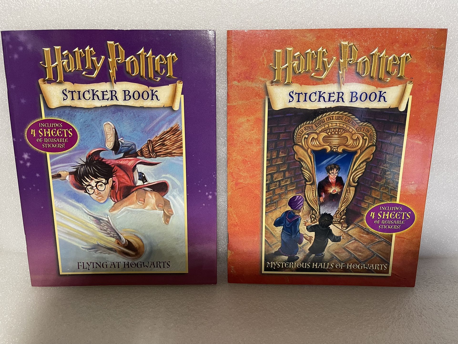 Harry Potter Lot Of 2 Sticker Books Mint/Unused 2001