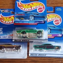 Three. IMPALAS. Hotwheels. Mint