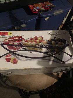 Trio serving dip platter