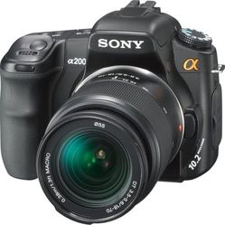 Sony A200 Camera With Lense And Battery Pack 