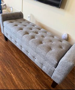 Grey Storage Ottoman Bench, best offer!