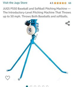 JUGS PS50 Pitching Machine + JUGS Dimpled Balls Bundle