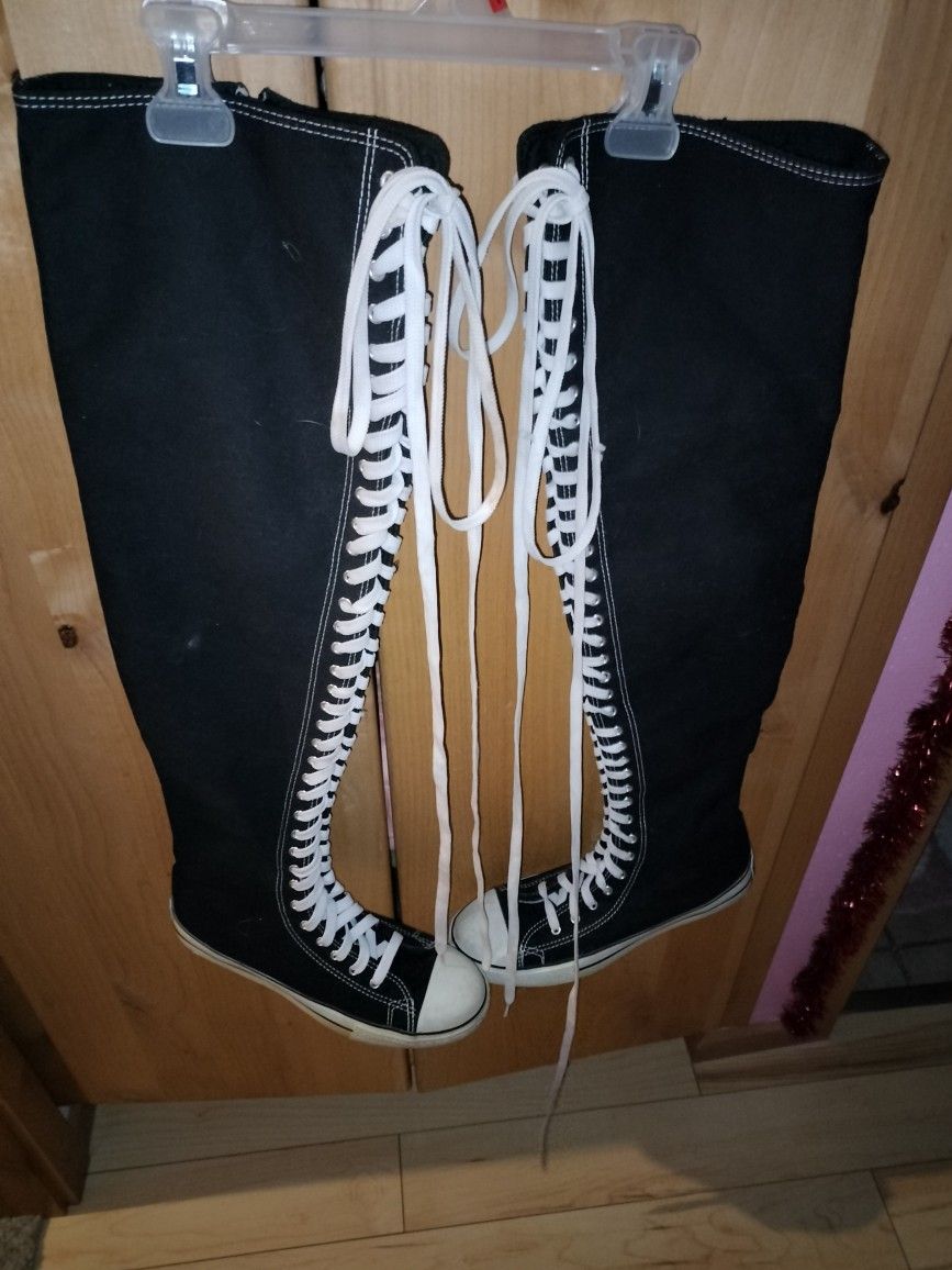 Thigh High Converse Size 9