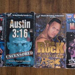 Lot Of 4 WWF / WWE Wrestling VHS Videos 