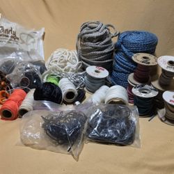 Leather, cotton and acrylic  (no plastic)