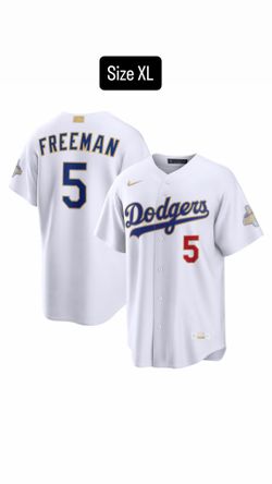Men's Los Angeles Dodgers Freddie Freeman Nike White 2026 Gold Collection Stadium Jersey size XL
