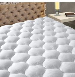 MATBEBY Twin Size Mattress Pad - Cooling Breathable Mattress Topper, Quilted Fitted Mattress Protector, Pillow Top Mattress Cover with 8-21" Deep Pock