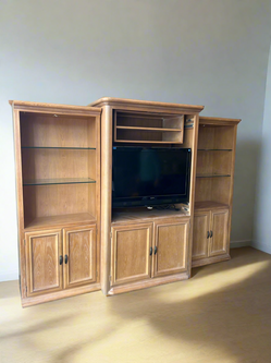 Light Oak Wood Media Center