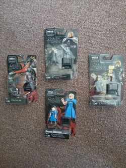 New Lot Of 4!!! GAME OF THRONES MEGA CONSTRUX BLACK SERIES