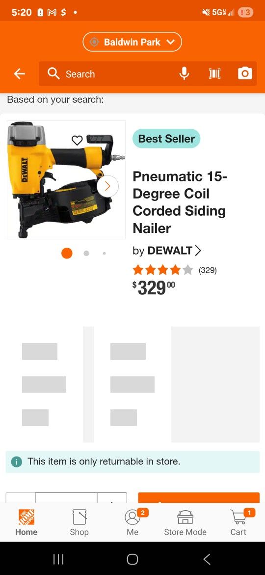 Dewalt 15° Roofing Nailer