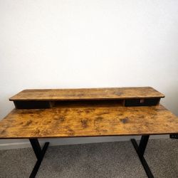 Brown 2 Level Desk-FREE