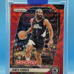James Harden 2024-25 Panini Prizm Monopoly #20 Red Wave Prizm