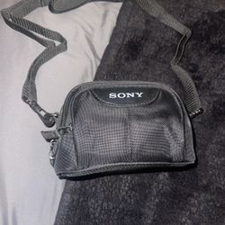 Sony Camera Case LCS-VA15 Black Fabric Long Strap Padded Pockets