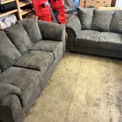Sofa And Loveseat Set (Couch pair) - Grey