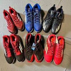 Men’s Adidas Baseball Cleats, Lot Of 6 NEW