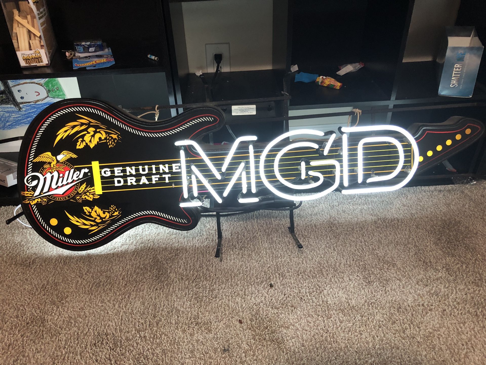 MGD guitar neon very collectible works good