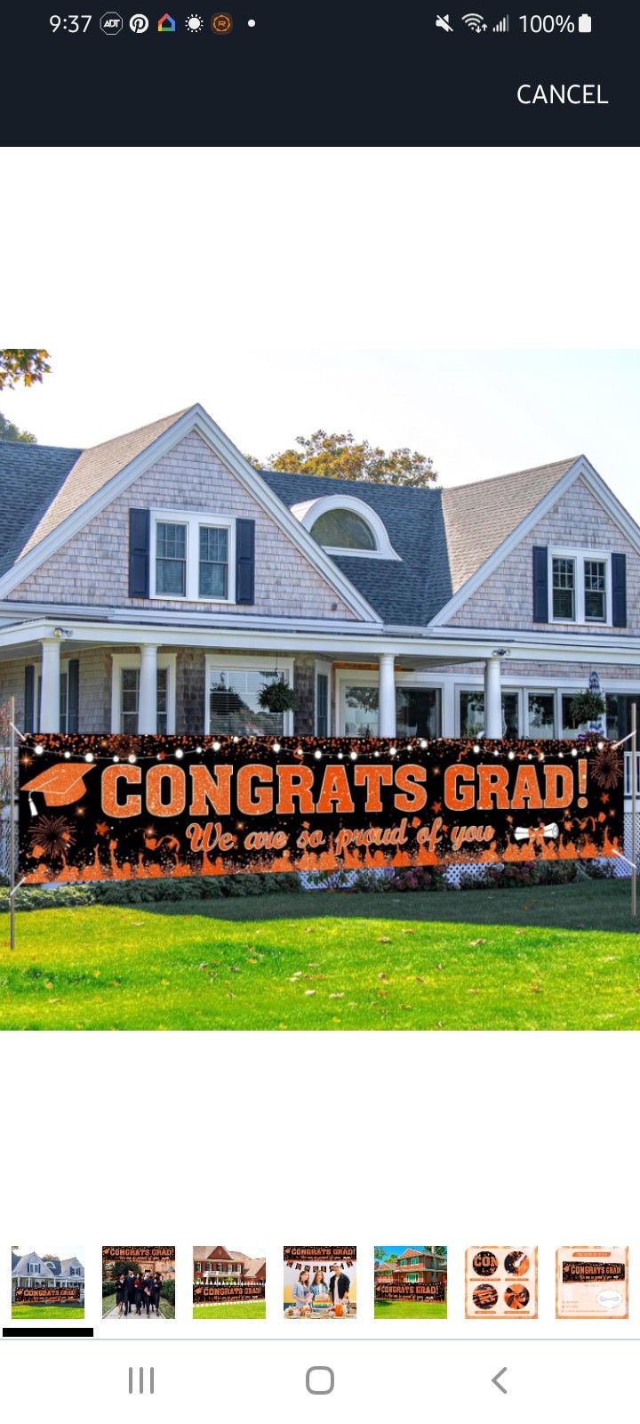 Orange And Black Grad Decorations